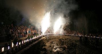 Opening of fire fountaine in Sevastopol