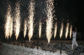 Opening of fire fountaine in Sevastopol