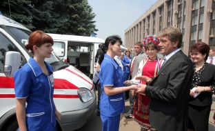 Visit of Viktor Yuschenko in Krivoy Rog