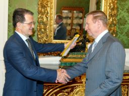Leonid Kuchma and Romano Prodi