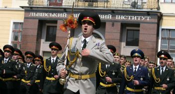 Officers graduation of the Lvov military institute of land forces of Ukraine