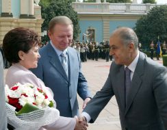 Leonid Kuchma, Liudmila Kuchma and Ahmet Necdet Sezer