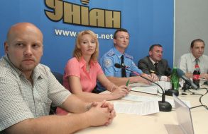Press conference in UNIAN. Building of 34-floor houses in Kiev