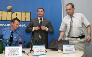 Press conference in UNIAN. Building of 34-floor houses in Kiev