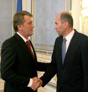 Victor Yushchenko and Janez Jansa