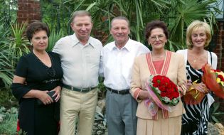Rudolf Schuster, and Leonid Kuchma, Ludmila Kuchma 