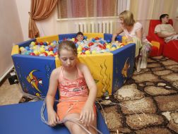 Катерина Ющенко в дитячому санаторії ”Чайка” в Євпаторії