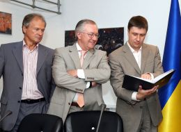 Yuriy Kostenko, Boris Tarasyuk and Vyacheslav Kirilenko