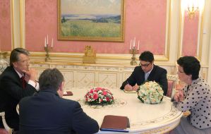 Виктор Ющенко и Нино Бурджанадзе