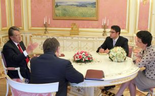 Виктор Ющенко и Нино Бурджанадзе