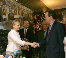 Meeting of Yuliya Timoshenko and Marc Perrin de Brichambaut