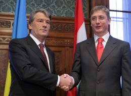 Victor Yushchenko and Ferenc Gyurcs&#225;ny
