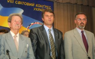 Mikhail Goryn, Viktor Yushchenko and Dmytro Tabachnyk