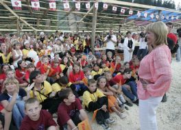 Katerina Yushchenko in the kids camp