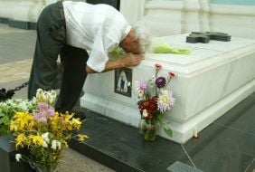 at the tomb of patriarch Vladimir