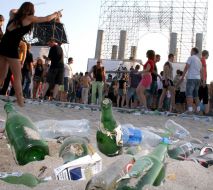 Участники фестиваля молодежной музыки ”Казантип”