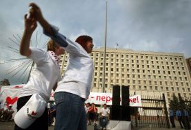 Пикетирование ЦИК сторонниками БЮТ