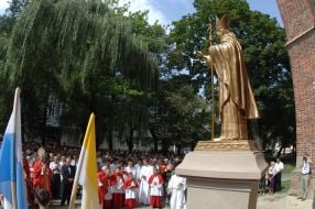 Открытие памятника Папе Иоанну Павлу II в Дрогобыче