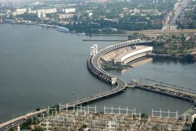 The Dnieper hydroelectric power station of V. I. Lenin