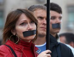 Action of protest of the Ukrainian performers «Stolen song»