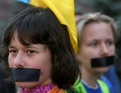 Action of protest of the Ukrainian performers «Stolen song»