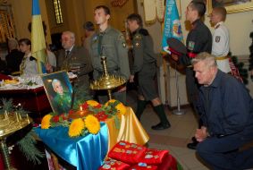 Farewell ceremony of UPA general Vasyl Kuk