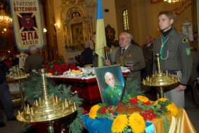 Farewell ceremony of UPA general Vasyl Kuk