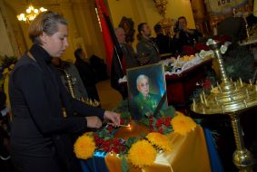 Farewell ceremony of UPA general Vasyl Kuk
