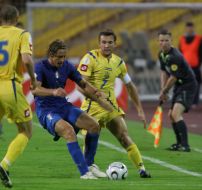 Andrey Shevchenko,  Massimo Ambrosini and Vladimir Ezersky