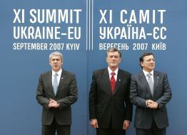 Jose Socrates, Viktor Yushchenko and Jose Manuel Barroso