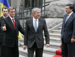Jose Socrates, Viktor Yushchenko and Jose Manuel Barrosu