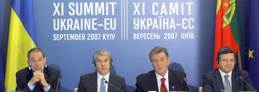 Javier Solana, Jose Socrates, Viktor Yushchenko and Jose Manuel Barroso