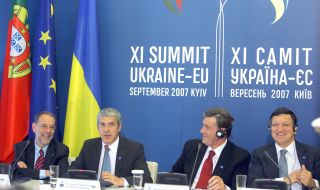 Javier Solana, Jose Socrates, Viktor Yushchenko and Jose Manuel Barrosu