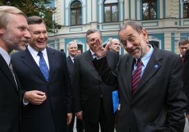 Viktor Yanukovich and Javier Solana