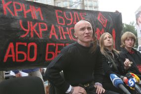 Пресс-конференция правых националистических организаций возле УНИАН