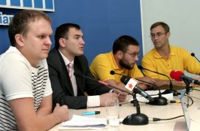 Andrey Tsivilsky, Yaroslav Godunok, Oleksa Yurchenko and Aleksandr Vorontsov