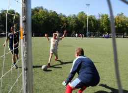 Friendly meeting on football between the theater of Russian drama and Maluy theater