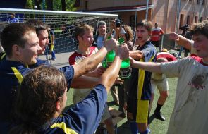 Friendly meeting on football between the theater of Russian drama and Maluy theater