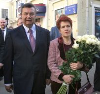 Viktor Yanukovich and Lyudmila Yanukovich