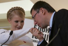 Совместная пресс-конференция Луценко и Тимошенко