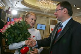 Совместная пресс-конференция Луценко и Тимошенко