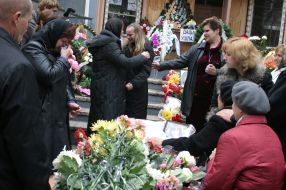 Funerals of Dasha Biryukova in Dnepropetrovsk