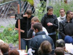 Funerals of Evgeniy Garashchenko  in Dnepropetrovsk
