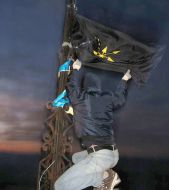 Уничтожение государственных символов Украины на горе Говерла