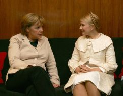 Yuliya Timoshenko and Angela Merkel
