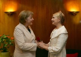 Yuliya Timoshenko and Angela Merkel