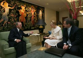 Yuliya Timoshenko, Wilfried Martens and Grigory Nemirya