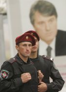 Meeting of Viktor Yushchenko with the personnel of the Internal troops