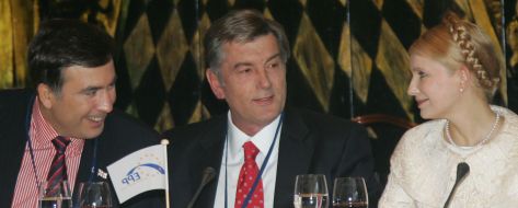 Yuliya Timoshenko and Viktor Yushchenko and Mikhail Saakashvili