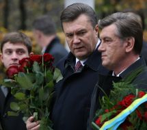 Viktor Yushchenko, Viktor Yanukovich and Oles Dovgyy